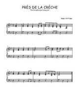 Téléchargez l'arrangement pour piano de la partition de Près de la crèche en PDF